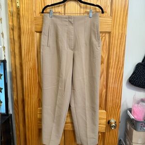 Zara Tan Tailored Trousers for Office Wear